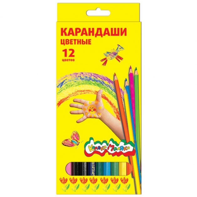 Набор цветных карандашей радуга 12 цветов Каляка Маляка KKM12