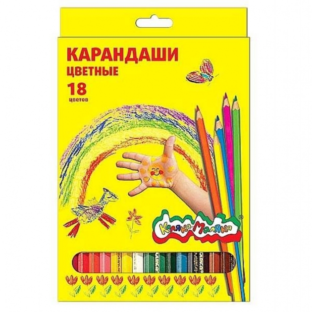 Набор цветных карандашей 18 шт Каляка Маляка ККМ18
