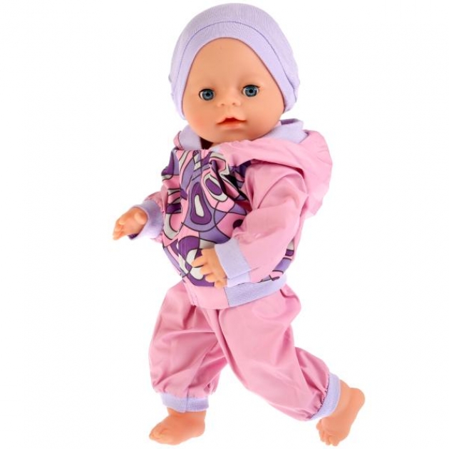 Одежда для кукол 40 42 см розовый костюм с шапочкой Карапуз OTF-1903SH-RU