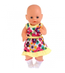 Одежда для кукол 40 42 см платье с носочками Карапуз OTF-1902D-RU