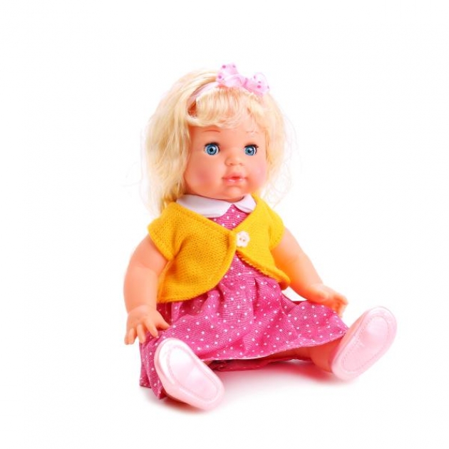 Озвученная кукла полина в желтой кофточке 35 см Карапуз POLI-12-A-RUЖел
