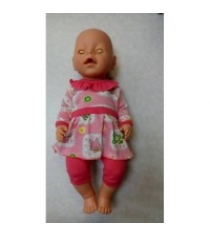 Комплект для куклы 40 42 см платье и легинсы Карапуз OTF-1712