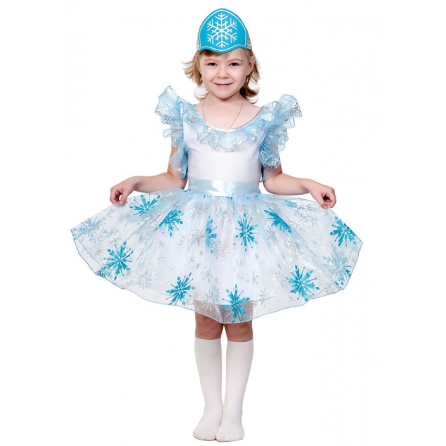 Карнавальный костюм снежинка серебряная размер 28 30 Карнавалофф 5133-XS