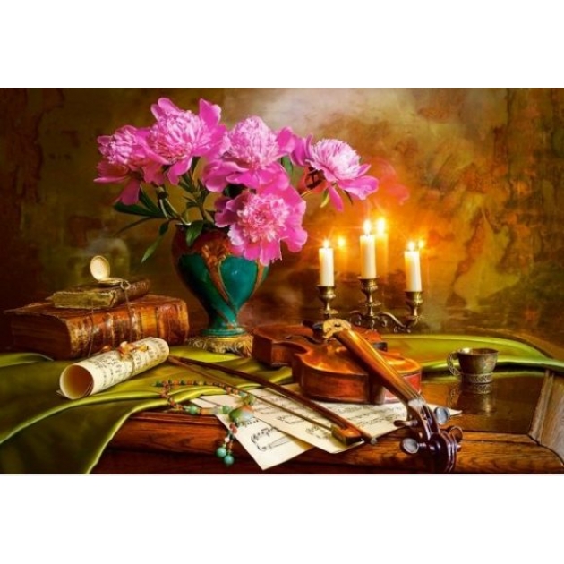 Пазл Кастор 1500 натюрморт скрипка и цветы C-151530