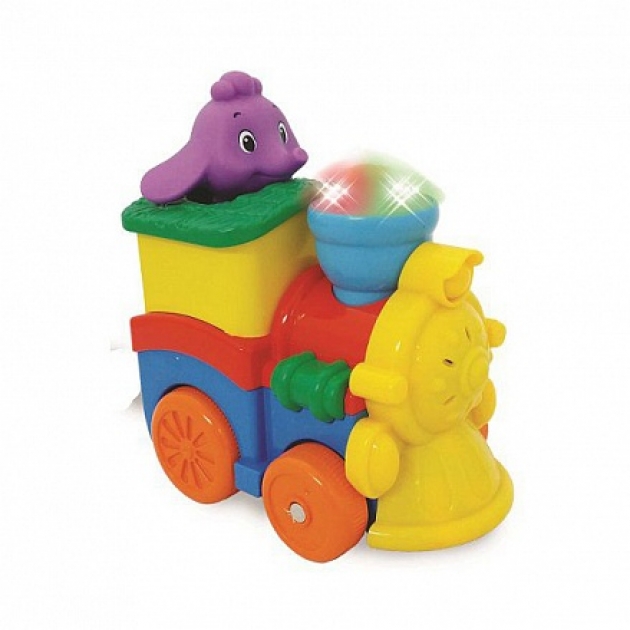 Развивающая игрушка Kiddieland Паровозик со слоненком KID 053462