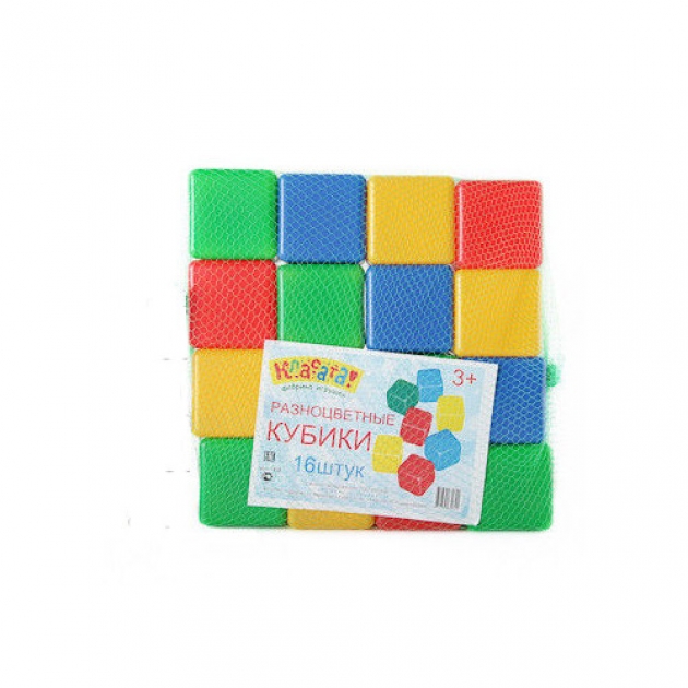 Набор разноцветных кубиков 16 шт Класата 1402