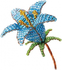 Набор для творчества Клеvер цветок из бисера голубой колокольчик АА 05-607...