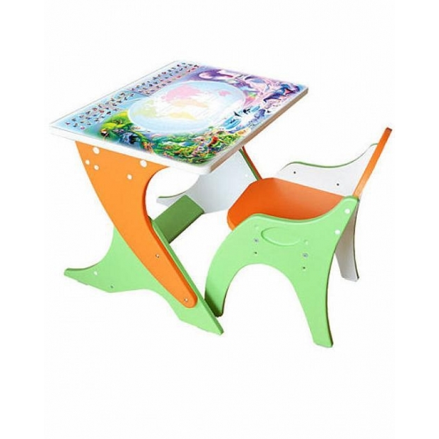 Стол со стульчиком Интехпроект Части света эквалипт оранж