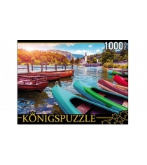 Пазлы Konigspuzzle лодки на горном озере 1000 эл ГИК1000-6522