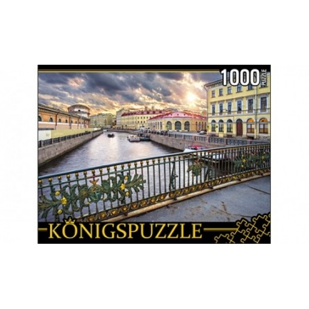Пазлы Konigspuzzle россия санкт петербург река мойка 1000 эл ГИК1000-6526