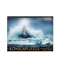 Пазлы Konigspuzzle маяк и шторм 1000 эл ГИК1000-6531