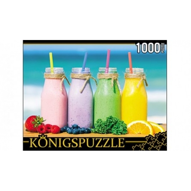 Пазлы Konigspuzzle смузи на пляже 1000 эл ГИК1000-6535