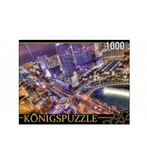 Пазлы Konigspuzzle ночной лас вегас 1000 эл АЛК1000-6480