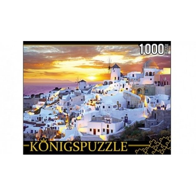 Пазлы греция санторини 1000 эл Konigspuzzle КБК1000-6493