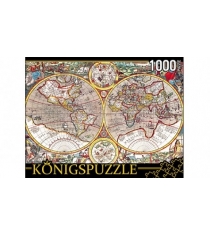 Пазлы Konigspuzzle древняя карта мира 1000 эл КБК1000-6511