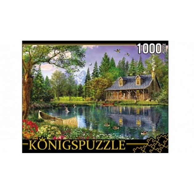 Пазлы домик у озера 1000 эл Konigspuzzle МГК1000-6459