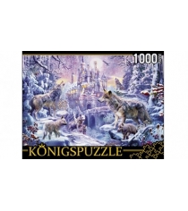 Пазлы Konigspuzzle волки и зимний замок 1000 эл МГК1000-6473...