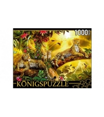 Пазлы леопарды на дереве 1000 эл Konigspuzzle МГК1000-6474
