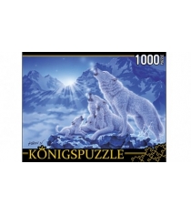 Пазлы Konigspuzzle волки и ночные горы 1000 эл МГК1000-6476
