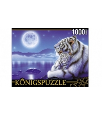 Пазлы Konigspuzzle белые тигры под луной 1000 эл МГК1000-6478