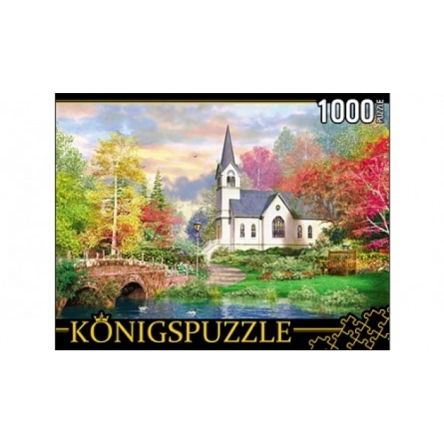 Пазлы Konigspuzzle церковь в осеннем парке 1000 эл МГК1000-6498