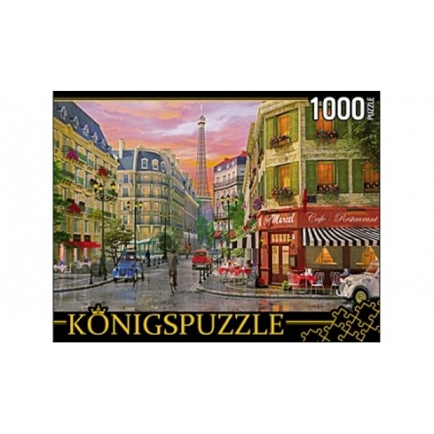Пазлы Konigspuzzle парижская улица 1000 эл МГК1000-6499