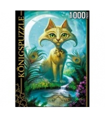 Пазлы Konigspuzzle джеф хейни кот и отражение 1000 эл АЛК1000-6520...