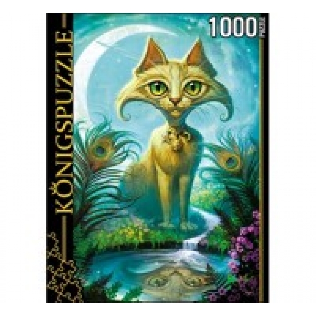 Пазлы Konigspuzzle джеф хейни кот и отражение 1000 эл АЛК1000-6520