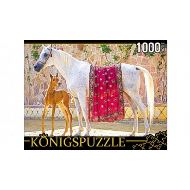 Пазлы Konigspuzzle лошадь с жеребенком 1000 эл КБК1000-6470