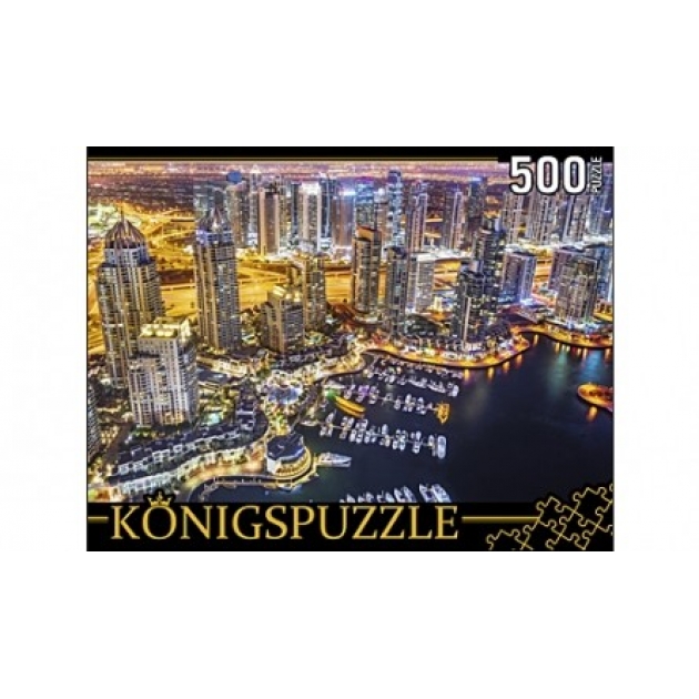 Пазлы Konigspuzzle ночные огни дубая 500 элГИК500-8311