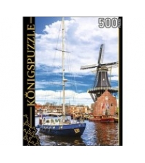 Пазлы Konigspuzzle нидерланды мельница и парусная лодка 500 эл ГИК500-8320