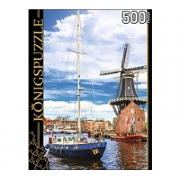 Пазлы Konigspuzzle нидерланды мельница и парусная лодка 500 элГИК500-8320