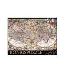 Пазлы Konigspuzzle древняя карта мира 500 эл КБК500-8327...