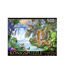 Пазлы Konigspuzzle стив крисп тигры у водопада 500 эл МГК500-8336