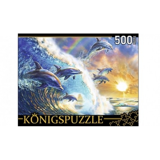 Пазлы Konigspuzzle адриан честерман дельфины на волне 500 элМГК500-8323