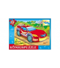 Пазл рамка Konigspuzzle гоночная машинка 15 эл ПК15-5967...