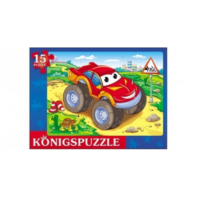Пазл рамка крутой джип 15 эл Konigspuzzle ПК15-5977