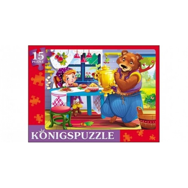 Пазл рамка Konigspuzzle маша и медведь 1 15 эл ПК15-5976