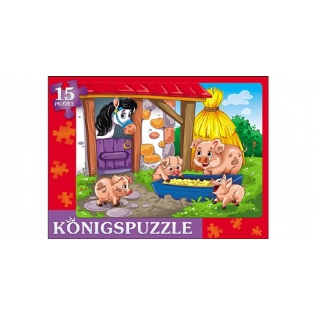 Пазл рамка Konigspuzzle суперферма 15 эл ПК15-5974