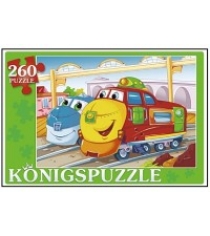 Пазлы Konigspuzzle два паровозика 260 эл ПК260-5852