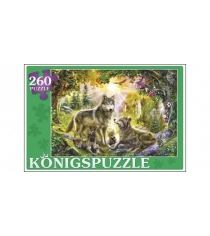 Пазлы Konigspuzzle семья волков 260 эл ПК260-5863