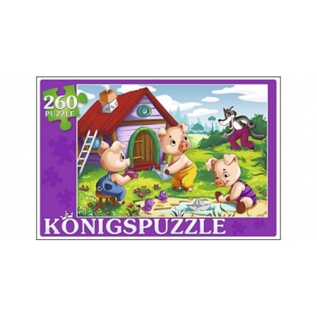 Пазлы Konigspuzzle три поросенка 1 260 элПК260-5869