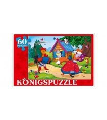 Пазлы Konigspuzzle заюшкина избушка 60 эл ПК60-5780