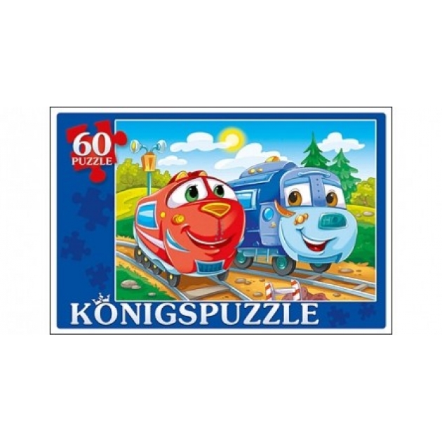 Пазлы Konigspuzzle паровозики 60 элПК60-5788