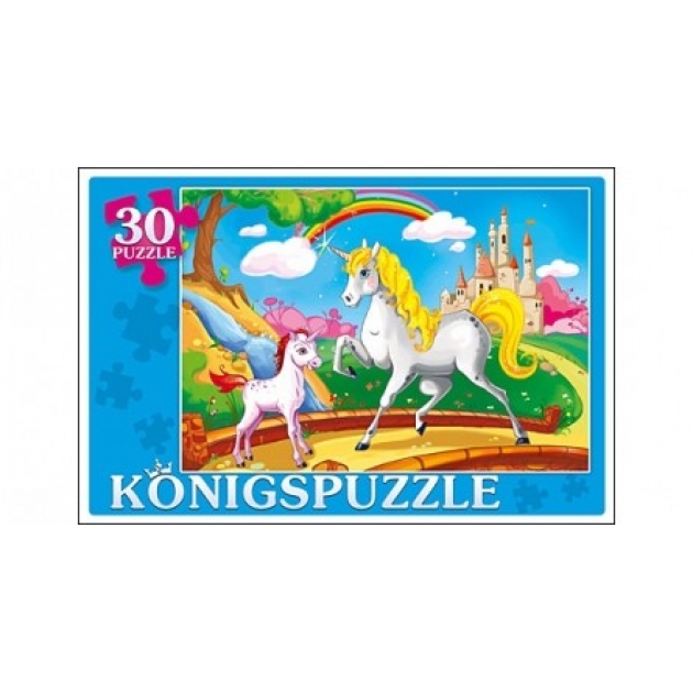 Пазлы Konigspuzzle мир единорогов 30 элПК30-5762