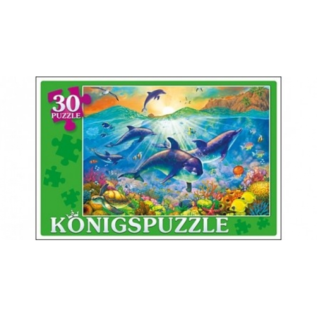 Пазлы Konigspuzzle подводный остров 30 элПК30-5767