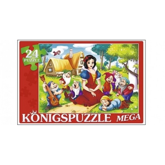 Мега пазлы Konigspuzzle белоснежка и семь гномов 24 эл ПК24-5874