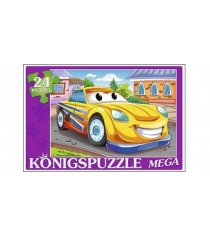 Мега пазлы желтая машинка 24 эл Konigspuzzle ПК24-5877