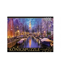 Пазлы Konigspuzzle ночной амстердам 1000 эл ГИК1000-8235