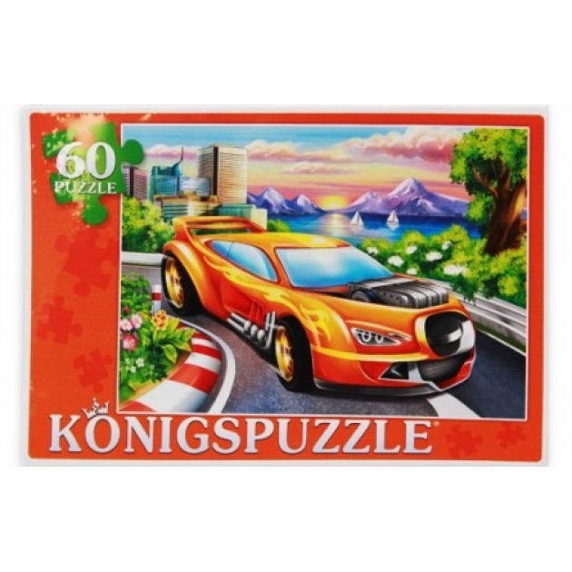 Пазлы Konigspuzzle гоночная машинка 60 элПК60-9000